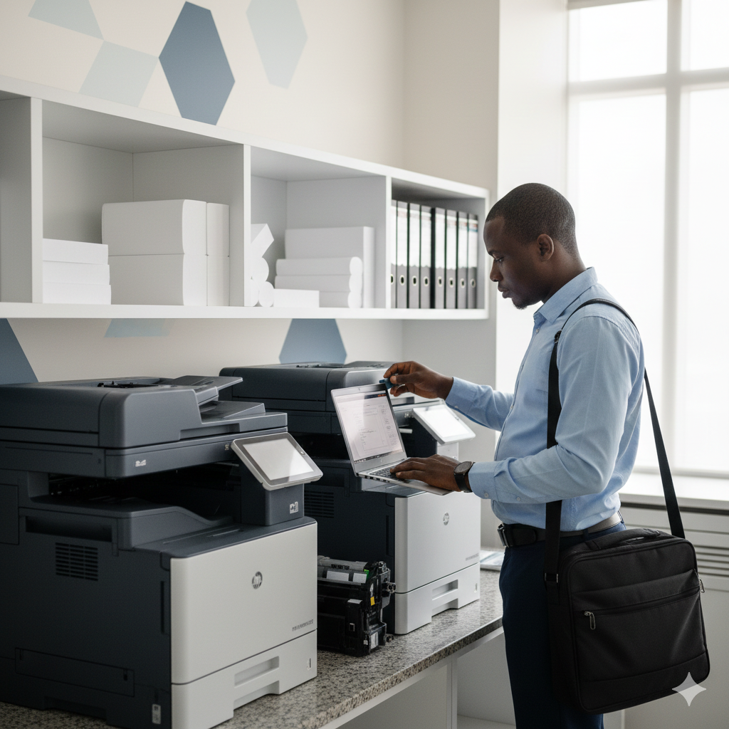 Office printers and managed print support