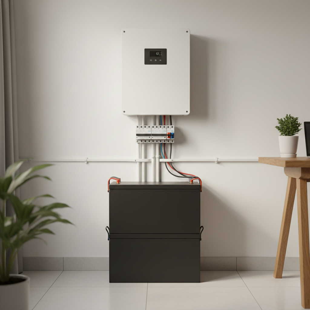 Inverter and battery setup